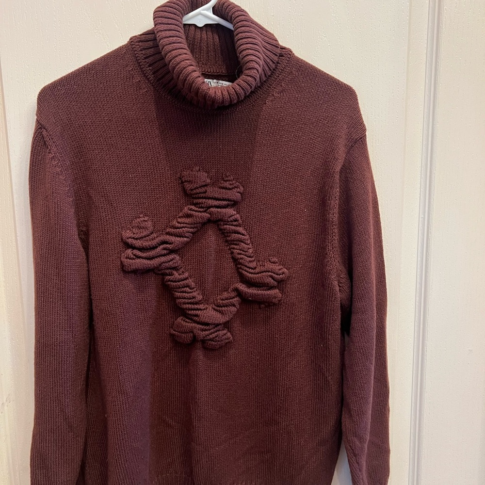 Zara Rich Brown Knit Sweater